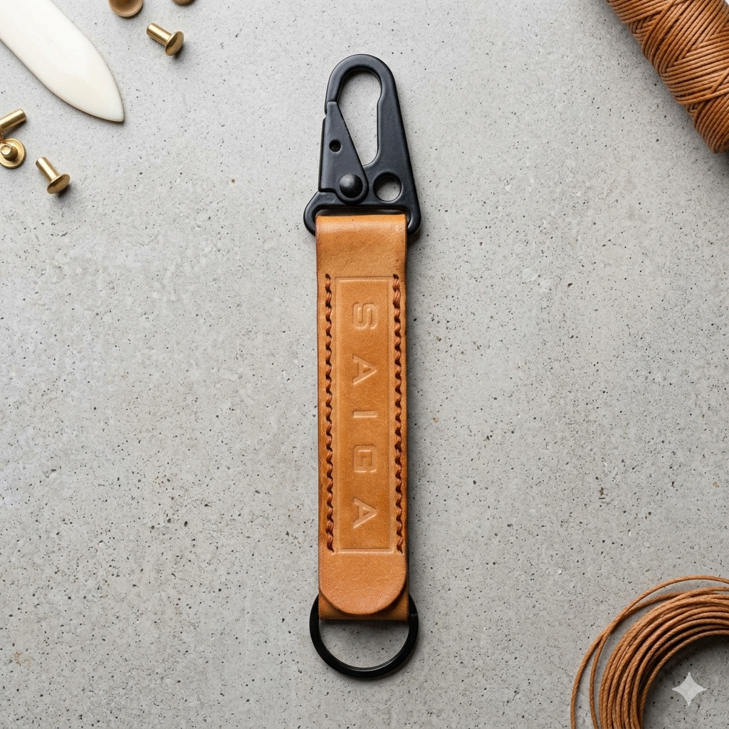 SAIGA Keyfob - HandCrafted Full Grain Leather
