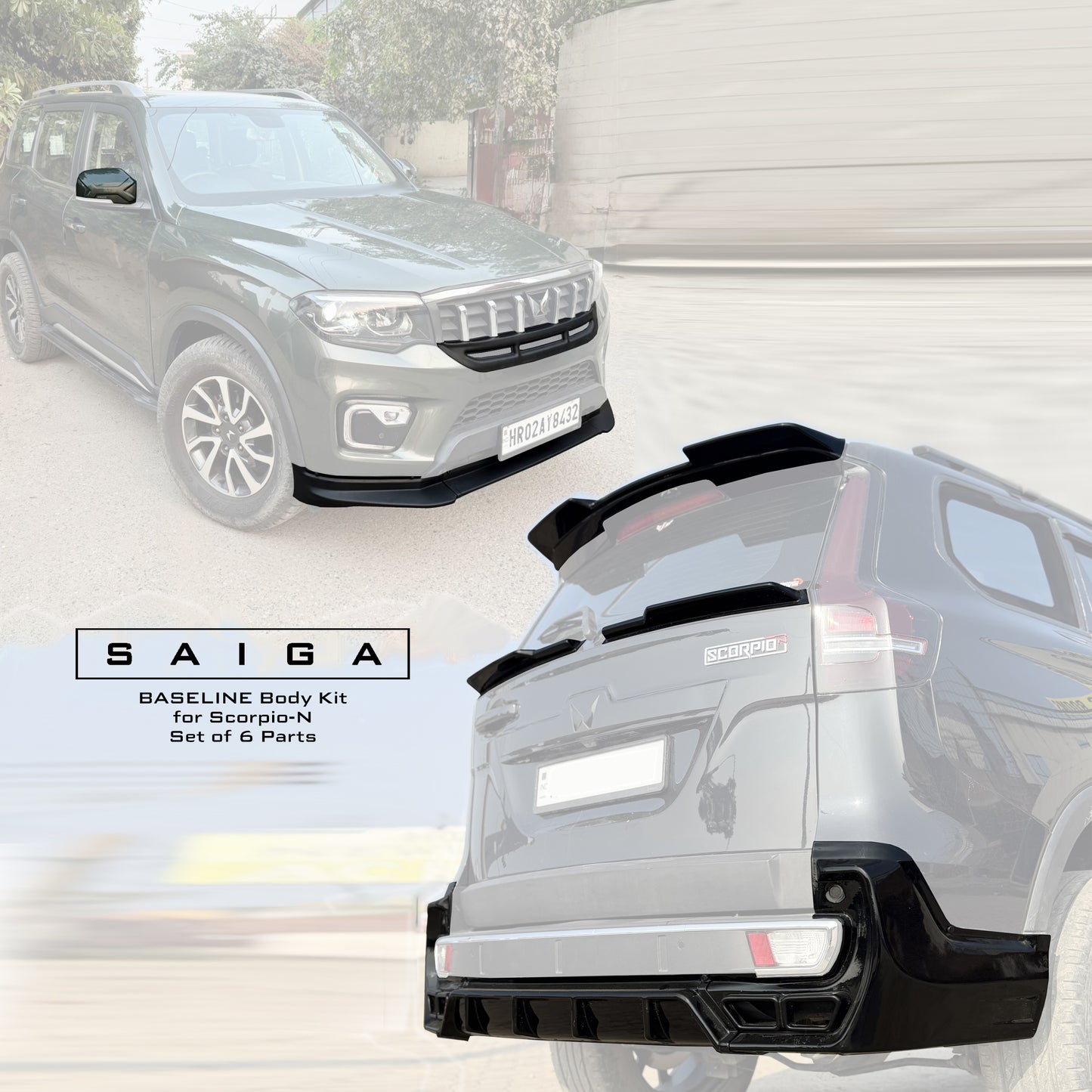 BaseLine Modification Body Kit for Scorpio-N (Black)