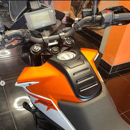 KTM Adventure Accessories | KTM Adv Accessories | KTM Adventure Tank Protection | Best Tank Pad Cover | Tank Scratch Protection | Modified Looks | Fits KTM Adventure | Saiga Parts Modification Accessories