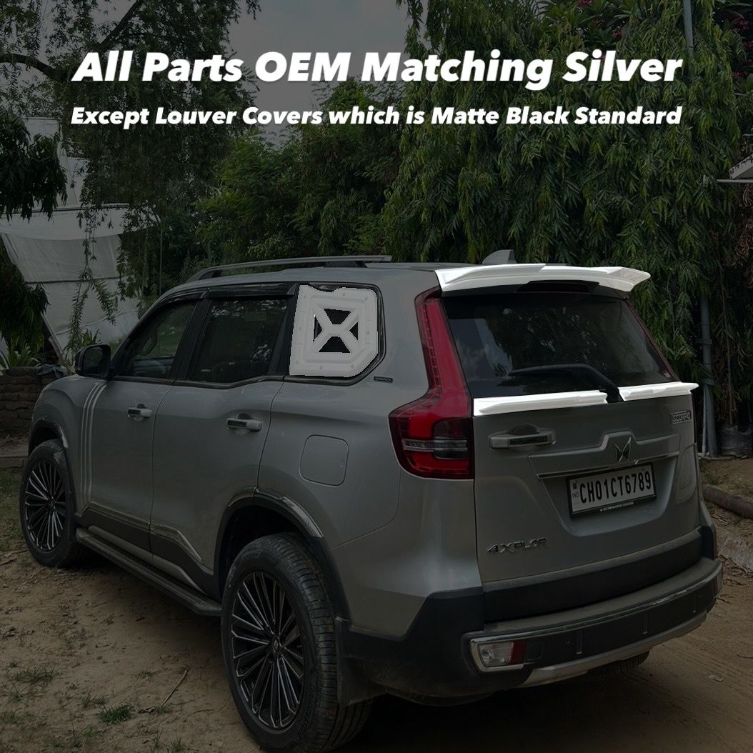 Level-1 Modification Body Kit Combo Set of 6 Parts: HoodScoop DoorDrip RVM Covers Upper Spoiler Lower Spoiler Louver Covers Scorpio N Modified Accessories