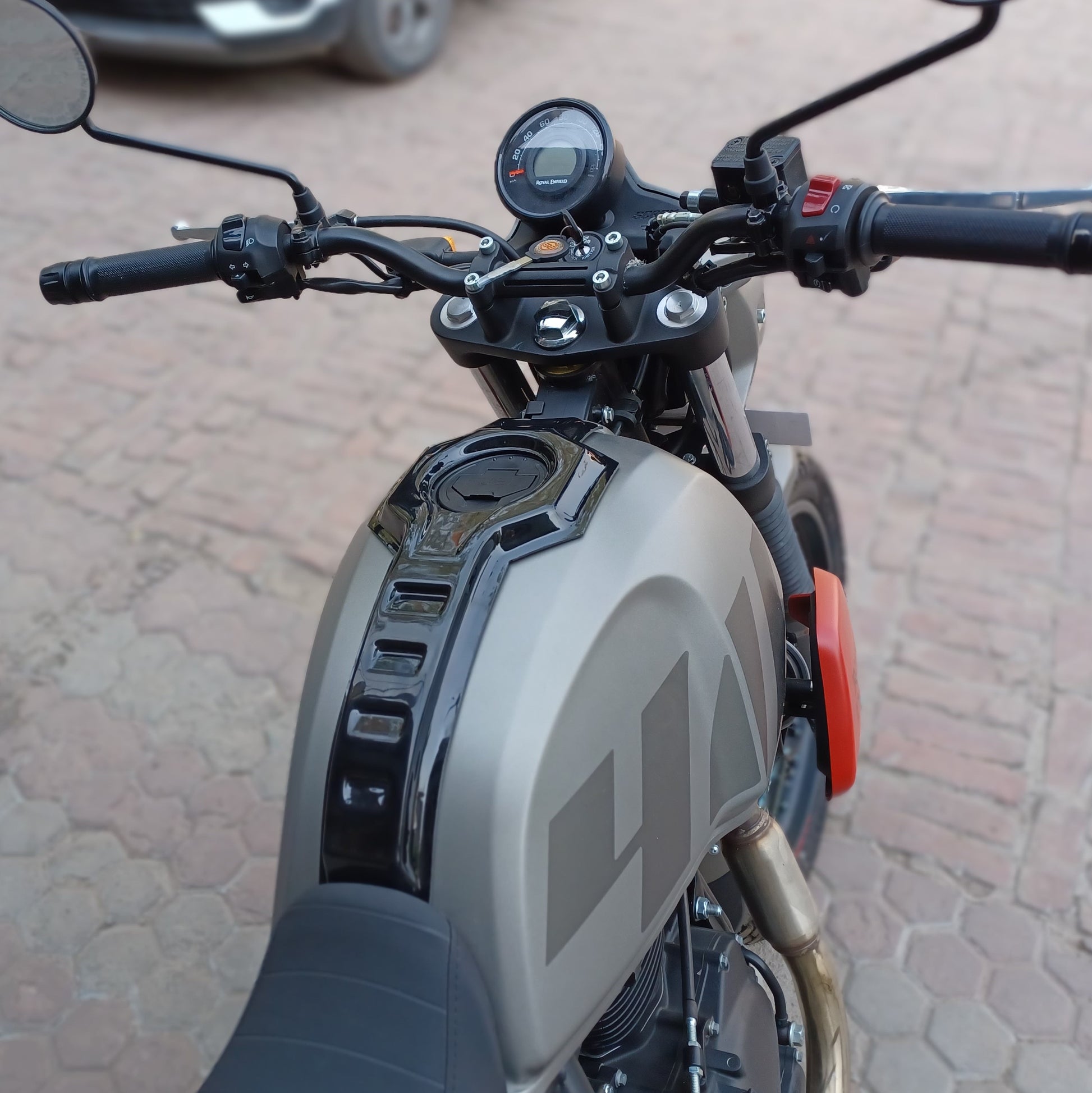 Royal Enfield Himalayan Tank Protection | Best Tank Pad Cover | Tank Scratch Protection | Modified Looks | Fits RE Scram | RE Himalayan | Saiga Parts Modification Accessories