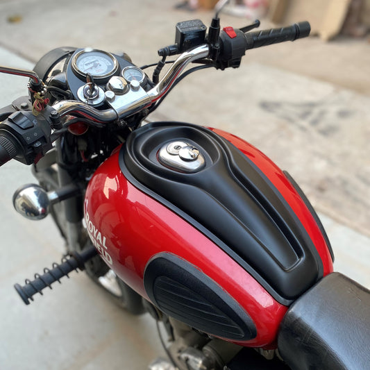 Royal Enfield Classic Tank Protection | Best Tank Pad Cover | Tank Scratch Protection | Modified Looks | Fits RE Classic 350 | Bullet Classic 500 | Saiga Parts Modification Accessories |