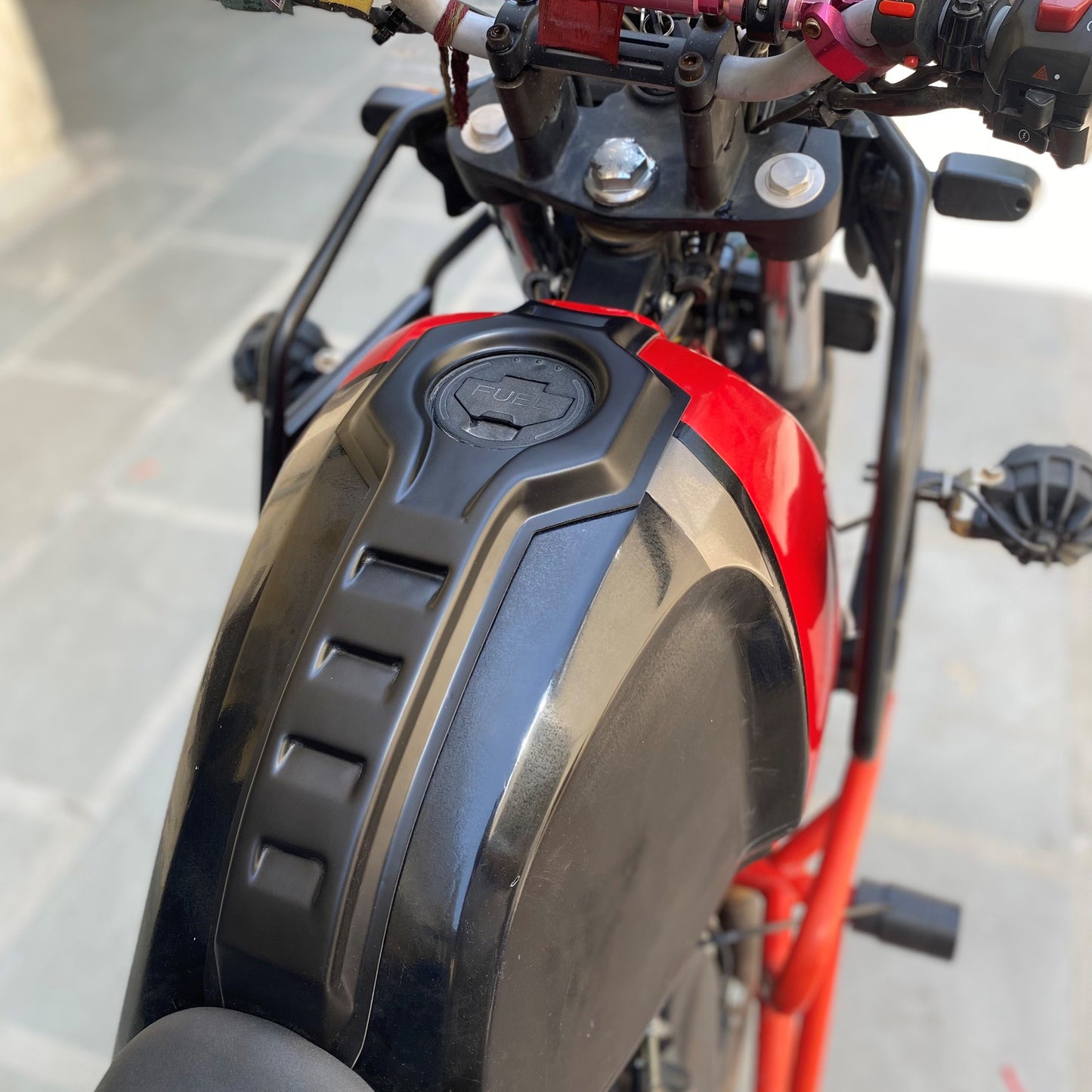 Royal Enfield Himalayan Tank Protection | Best Tank Pad Cover | Tank Scratch Protection | Modified Looks | Fits RE Scram | RE Himalayan | Saiga Parts Modification Accessories |