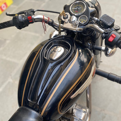 Royal Enfield Standard Tank Protection | Best Tank Pad Cover | Tank Scratch Protection | Modified Looks | Fits RE Bullet Standard | Saiga Parts Modification Accessories