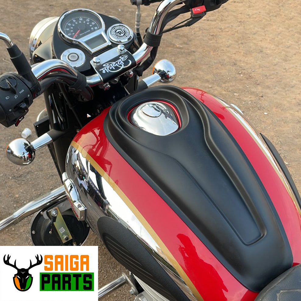 Royal Enfield Classic Reborn Tank Protection | Best Tank Pad Cover | Tank Scratch Protection | Modified Looks | Saiga Parts Modification Accessories |