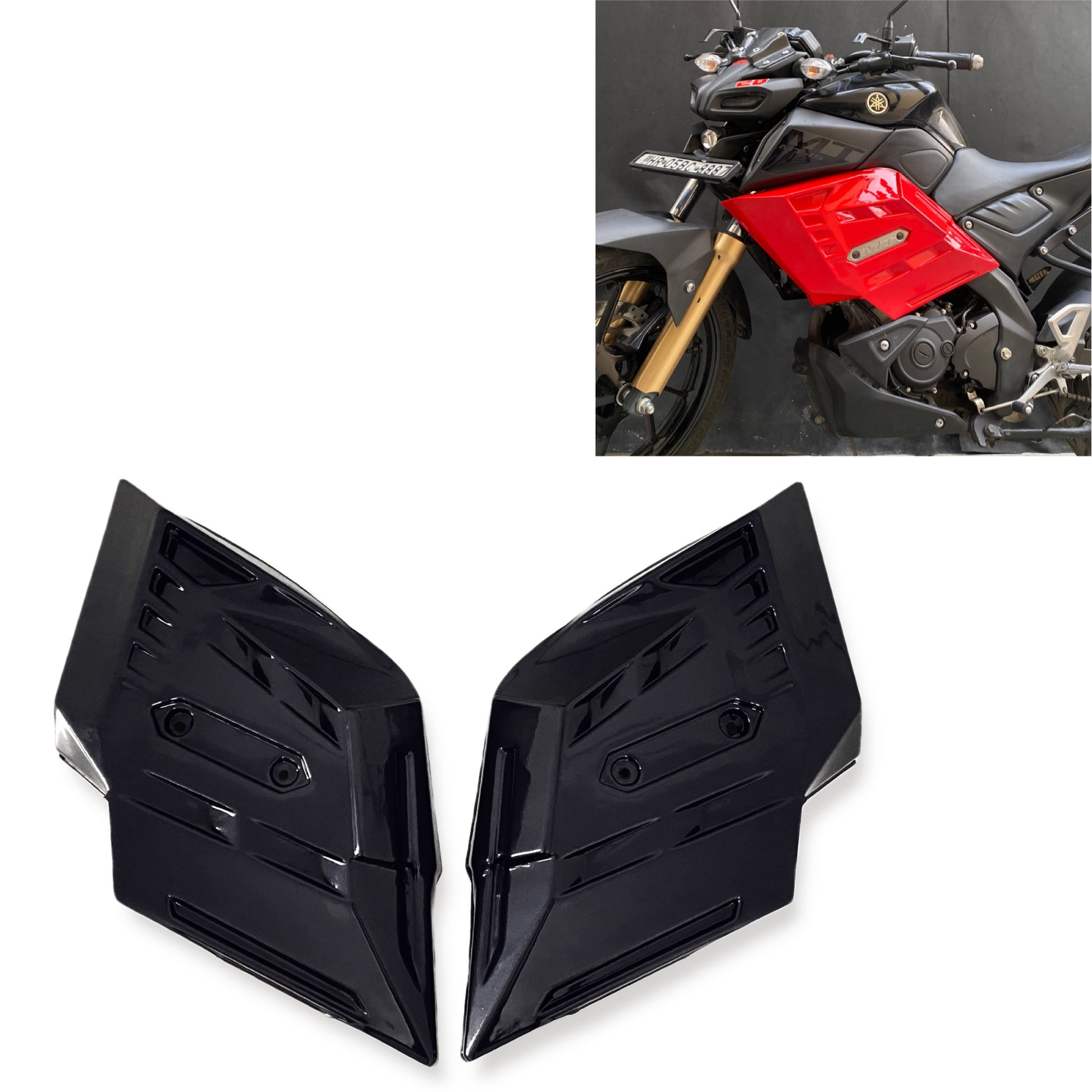 Yamaha MT15 Accessories | Modified Yamaha MT 15 | Best MT15 Modification | Engine Cover Side Panel for Yamaha MT15 | Saiga Parts for MT15 V1 / V2